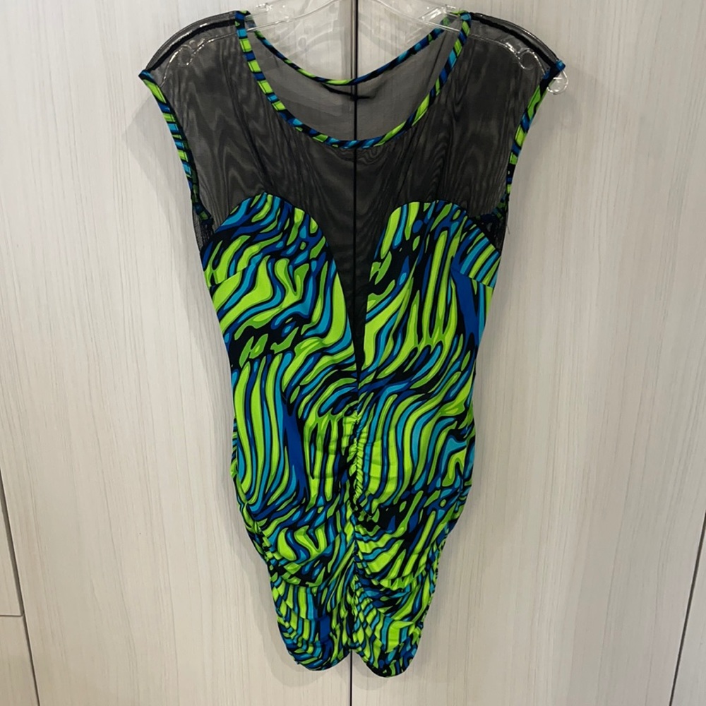 Mesh, Green&Blue Dress